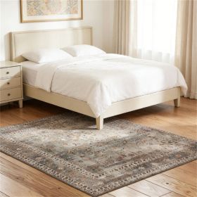 Carpet, floor covering, room carpet, foldable carpet, dark brown blend