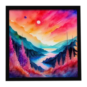 Astilbe in Color Framed Metal Print Bathroom, Kitchen, Office, Home Decor Wall Art Ready to Hang, Square, 8X8