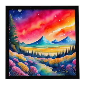 Yarrow in Color Framed Metal Print Bathroom, Kitchen, Office, Home Decor Wall Art Ready to Hang, Square, 8X8