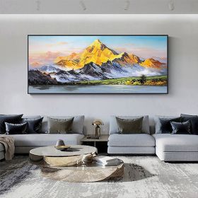 Hand Painted Oil Painting Large Landscape Oil Painting Original Mountain Canvas Painting Abstract Painting Modern Art Acrylic Painting Living Roo (Style: 01, size: 50x100cm)